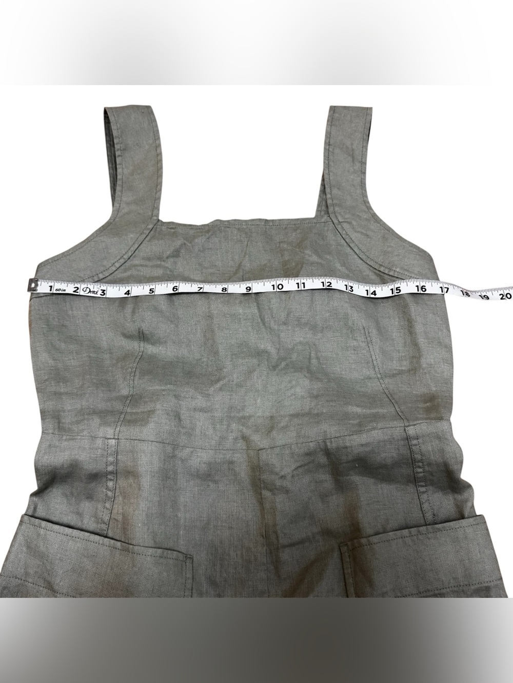 Everlane NWT Utility Coverall in Seagrass linen wide leg summer coastal beachy - Picture 8 of 11